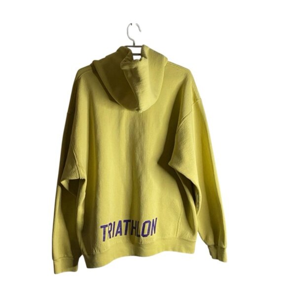 Russell Athletic Men's Yellow Logo Print 'PHOENIX' Sweatshirt Hoodie - Picture 8 of 11